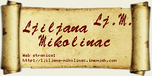 Ljiljana Mikolinac vizit kartica